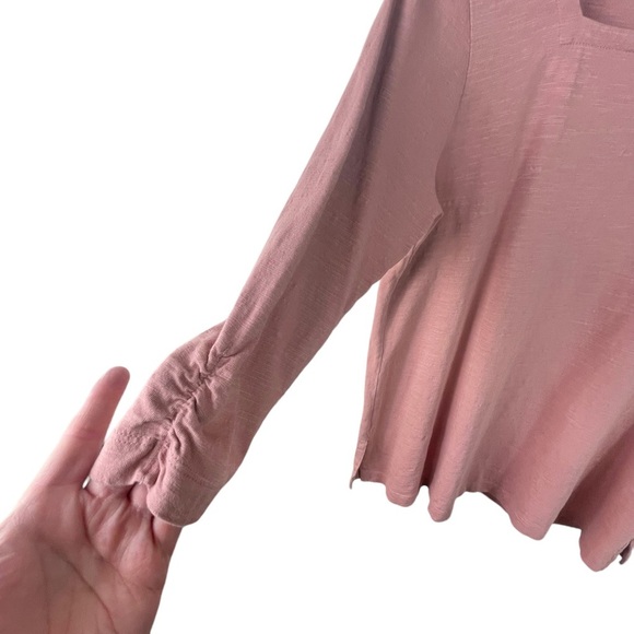 J. JILL Pure Jill Square-Neck Tunic 3/4 Sleeve Dusty Rose Women's Medium Petite - Picture 4 of 10